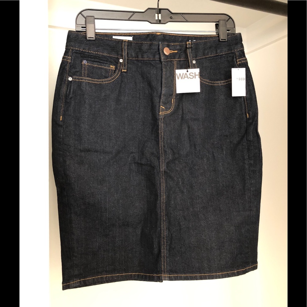 Gap Denim Mini Pencil Skirt Sz 27 NWT